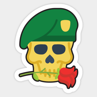 Soldier Sugar Skull Sticker